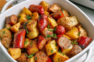 Air Fryer Potatoes and Sausage