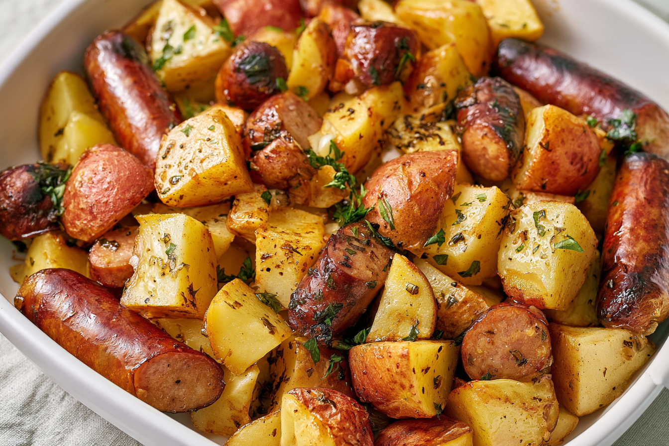 Air Fryer Potatoes and Sausage — crisp one-pan dinner