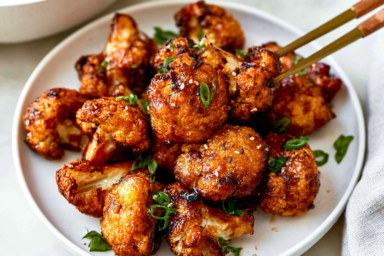 Air Fryer Sesame Cauliflower Wings