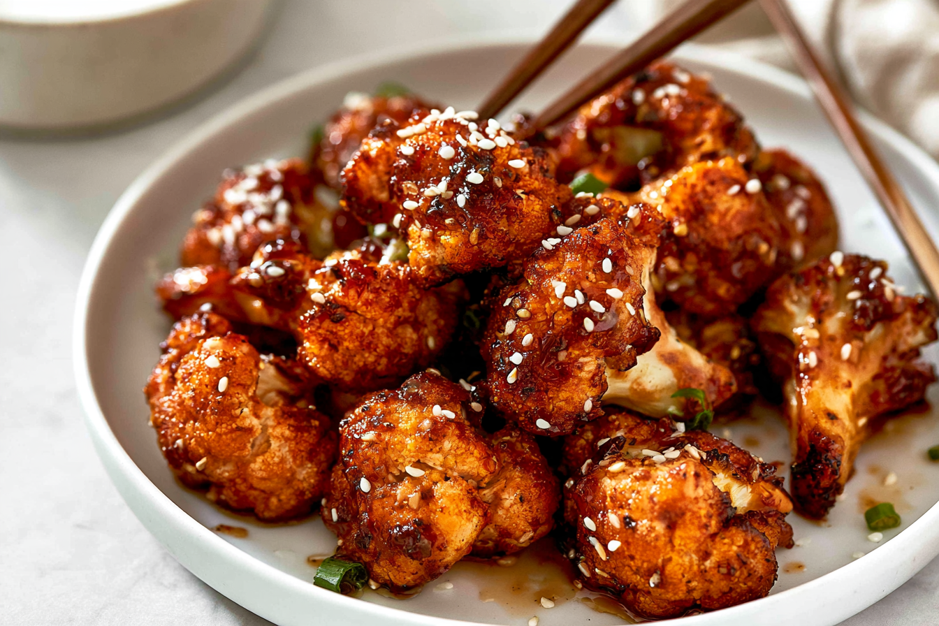 Air Fryer Sesame Cauliflower Wings
