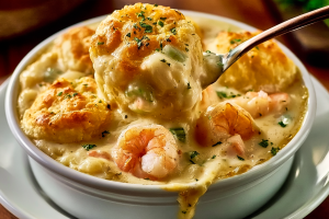 Cheddar Bay Biscuit Seafood Pot Pie