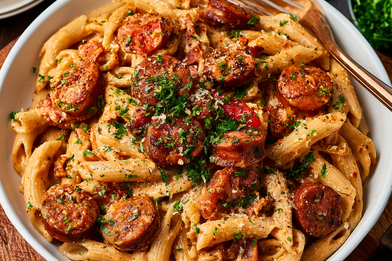 Creamy Cajun Sausage Pasta