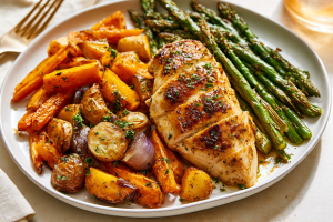 Crispy Air Fryer Chicken and Vegetables