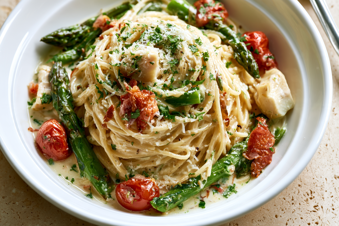 Easy Creamy Heavy Cream Pasta with Garlic and Parmesan