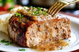 Ina Garten's 1770 House Meatloaf with Garlic Sauce
