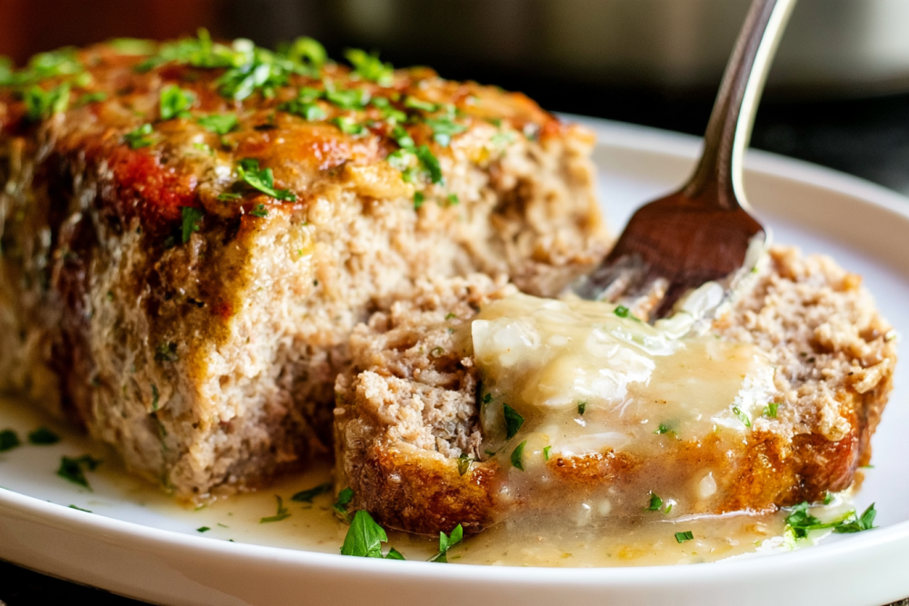 Ina Garten's 1770 House Meatloaf with Delectable Garlic Sauce