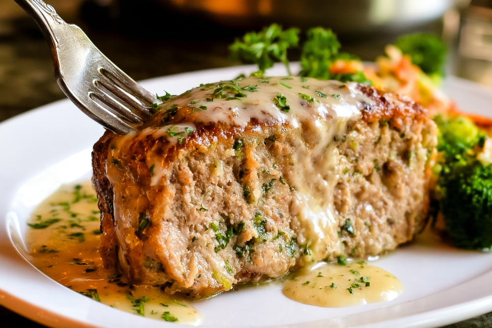 Ina Garten's 1770 House Meatloaf with Delectable Garlic Sauce