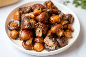 Easy Air Fryer Garlic Butter Mushrooms