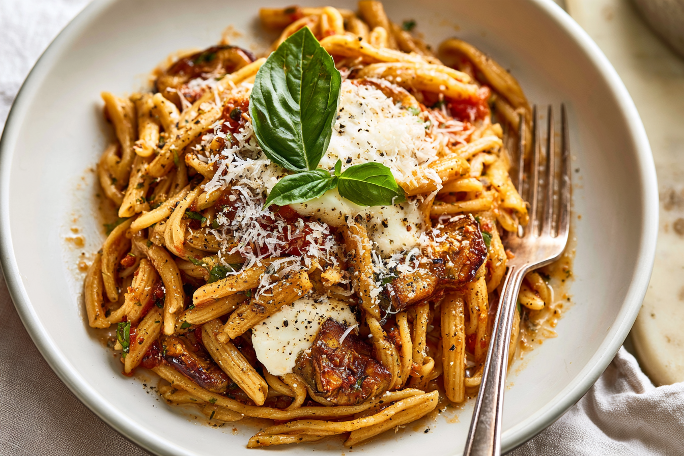 Summer Pasta: Lemon-Basil Pasta with Cherry Tomatoes & Burrata