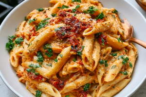 Creamy Vegan Sun-Dried Tomato Pasta