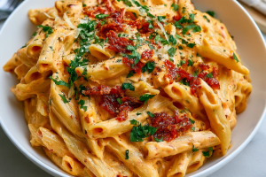Creamy Vegan Sun-Dried Tomato Pasta
