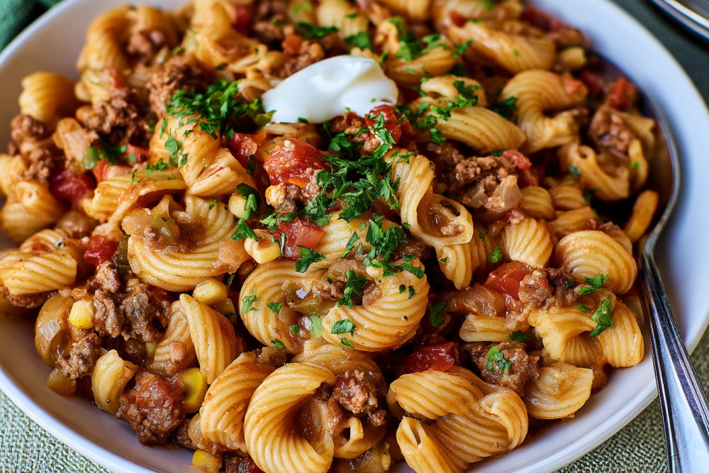 The Speedy Secret to Seriously Satisfying Taco Pasta